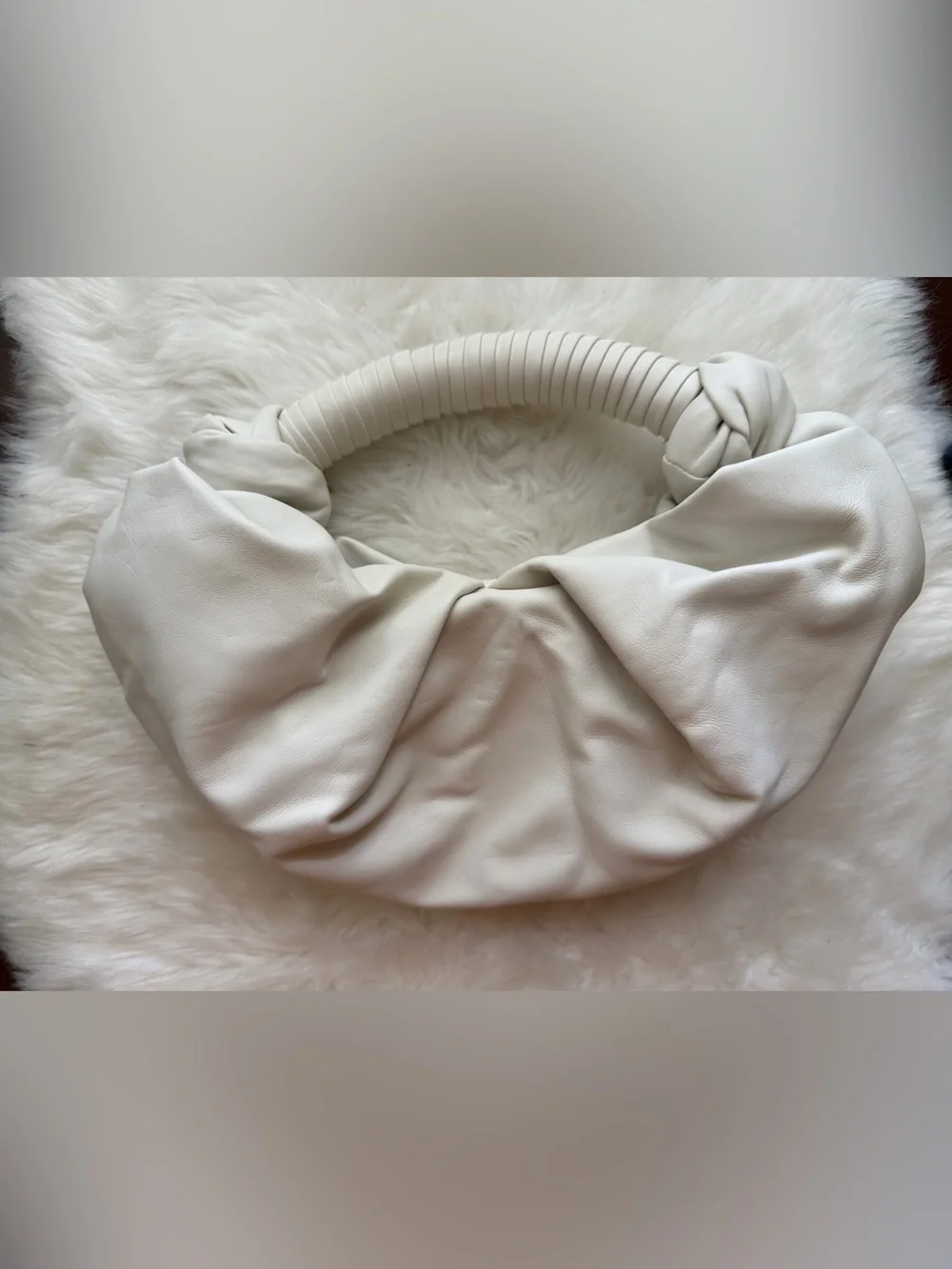 New! Simon Miller Lopsy Cream Knot-Handle Hobo Bag
